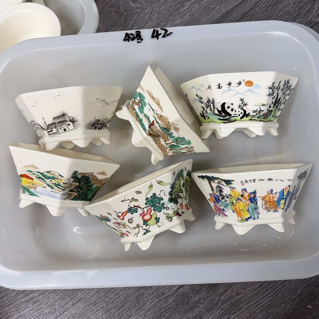 紫砂花盆42号瑕疵6个11/5cm