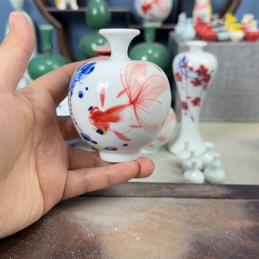 陶瓷手工小花器摆件