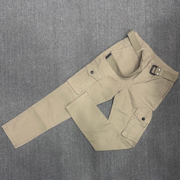 中性风工装裤，纯棉面料多口袋，舒适透气不紧绷，修身显瘦百搭