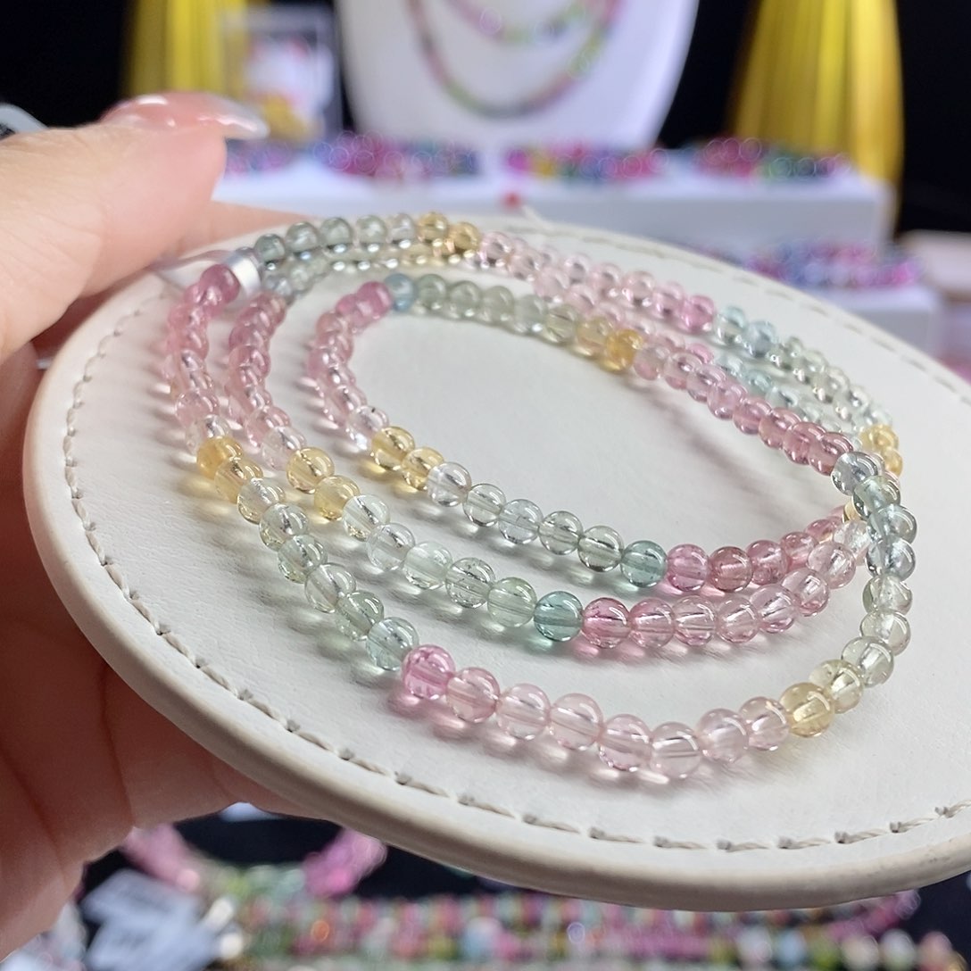 未镶嵌手链碧玺人鱼三圈