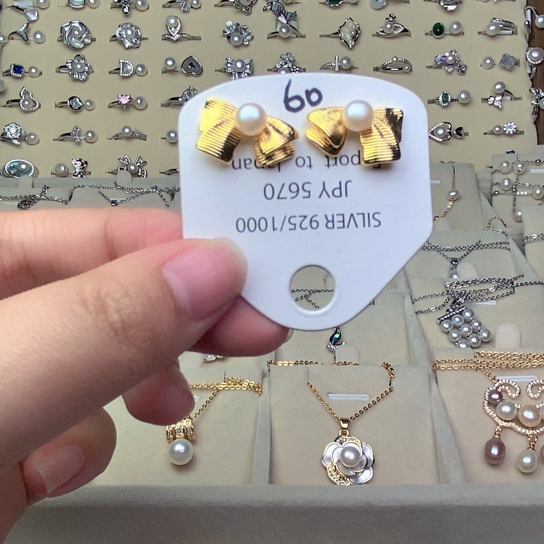 耳饰淡水珍珠银S925镶嵌