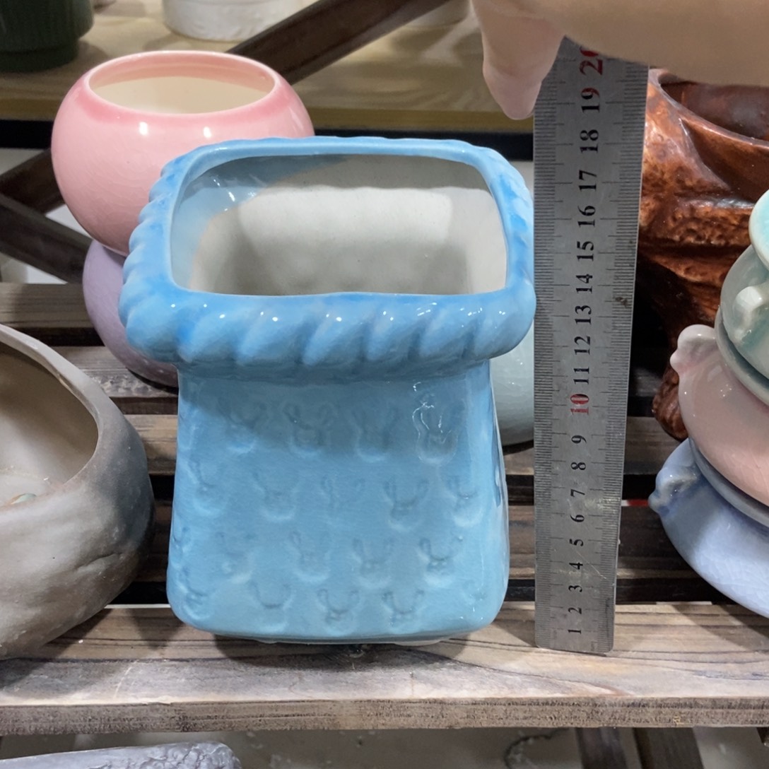 红陶高温陶瓷花盆