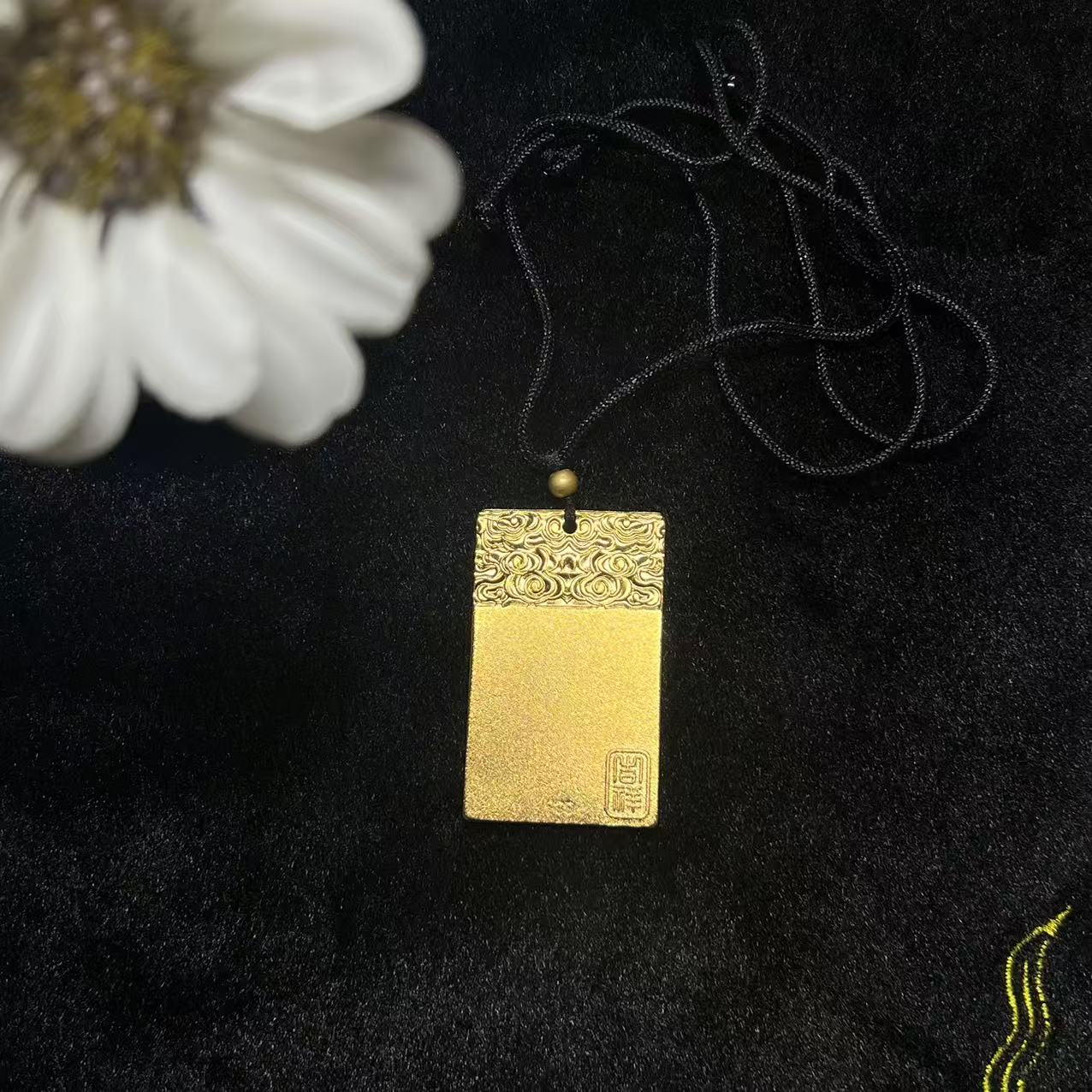 合金吊坠 彩影繁花无事牌 吊坠 