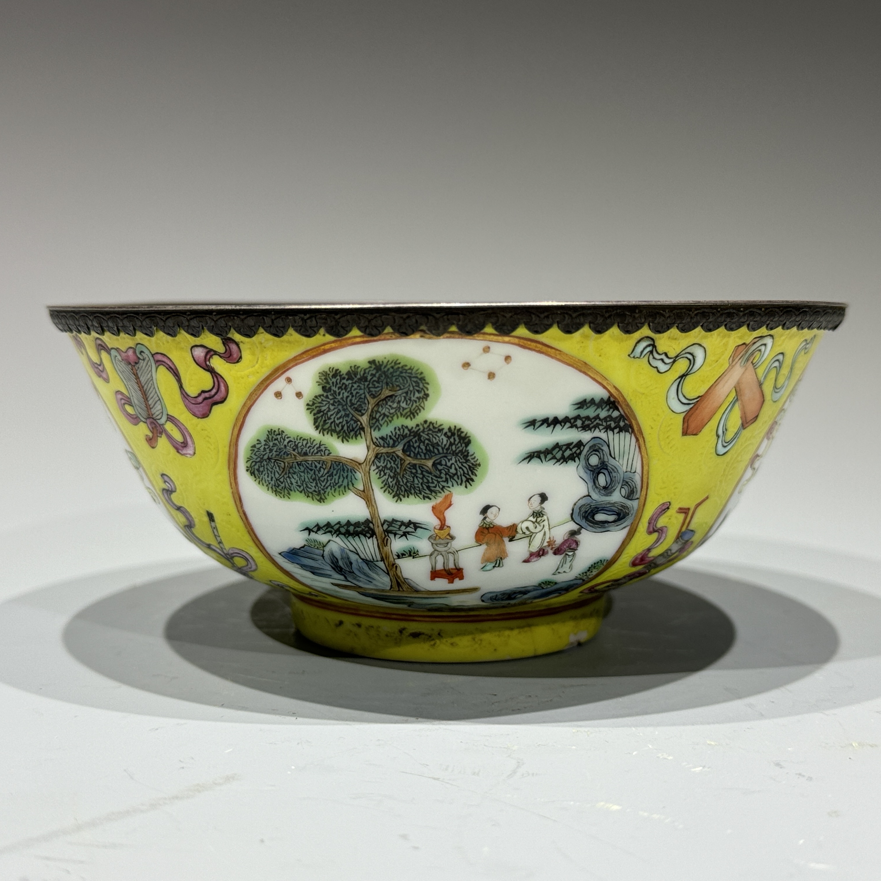 4522 清道光 粉彩膳食节七夕碗