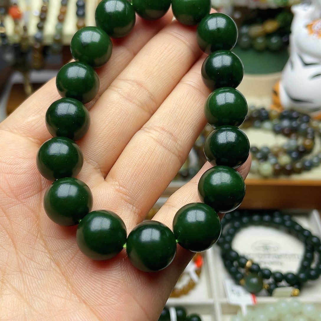 和田玉手串卡12.8未镶嵌