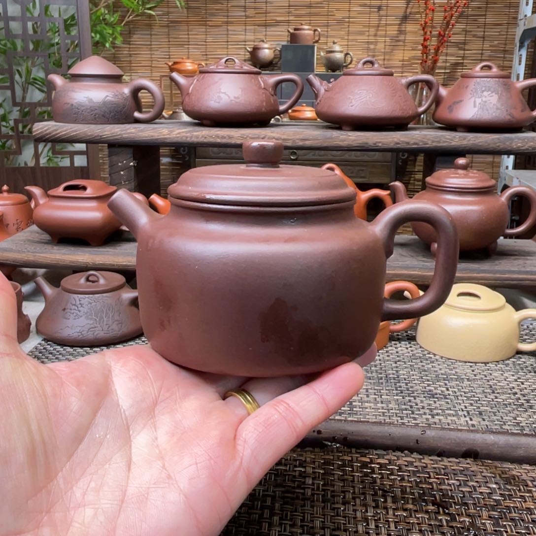 紫砂茶壶宜兴原矿紫砂手工制240