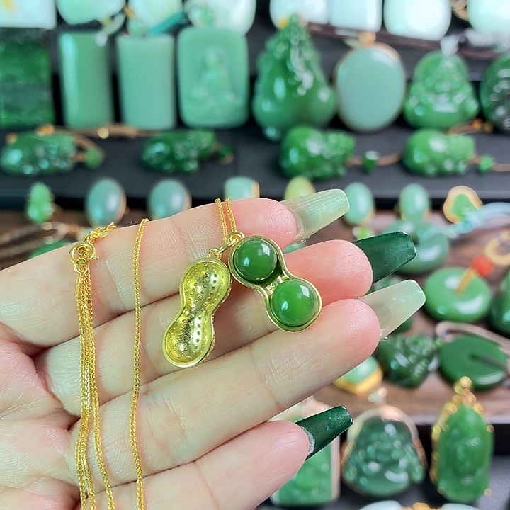 松***哥和田玉银S925镶嵌挂件