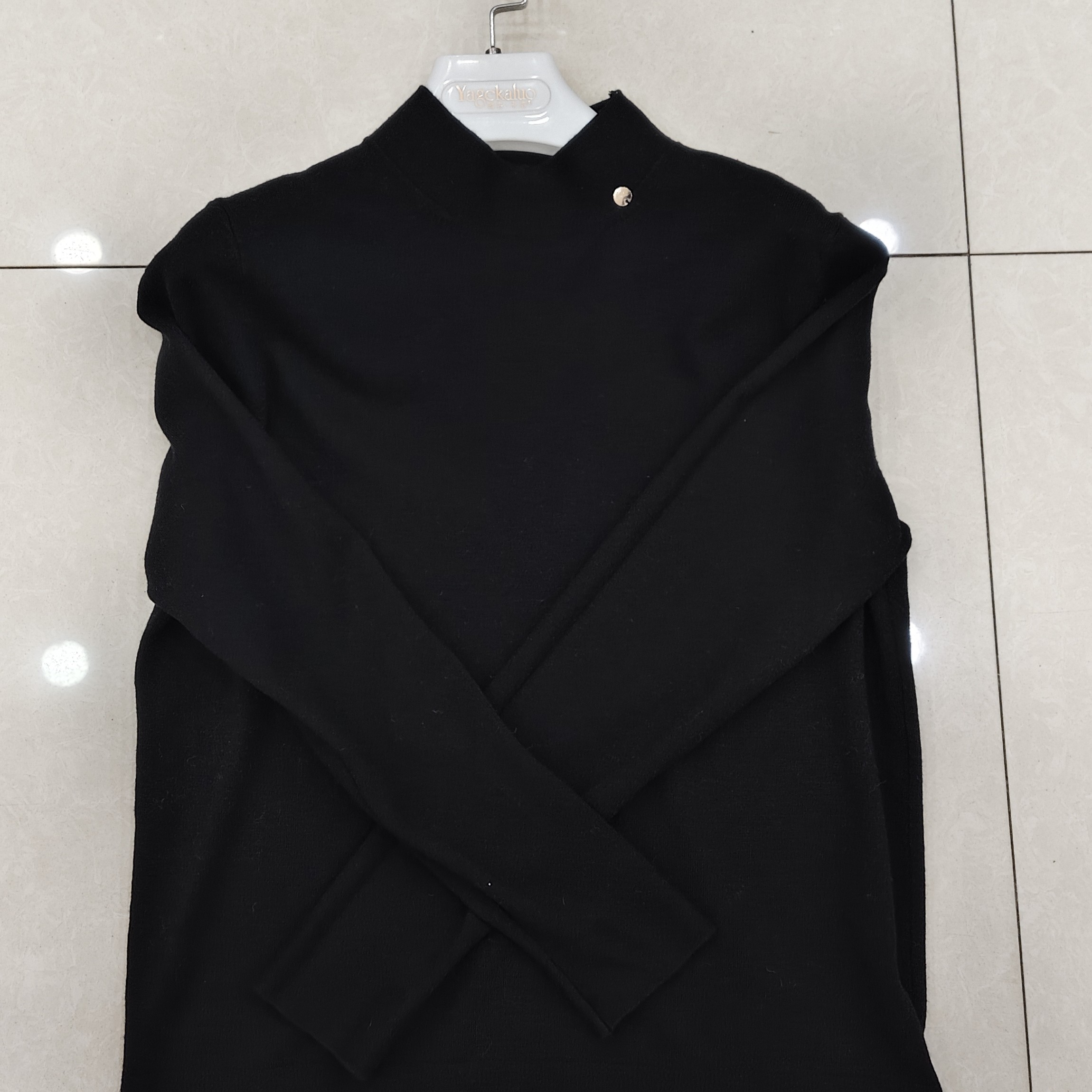 6802秋冬百搭半高领针织毛衣长袖打底衫显瘦女