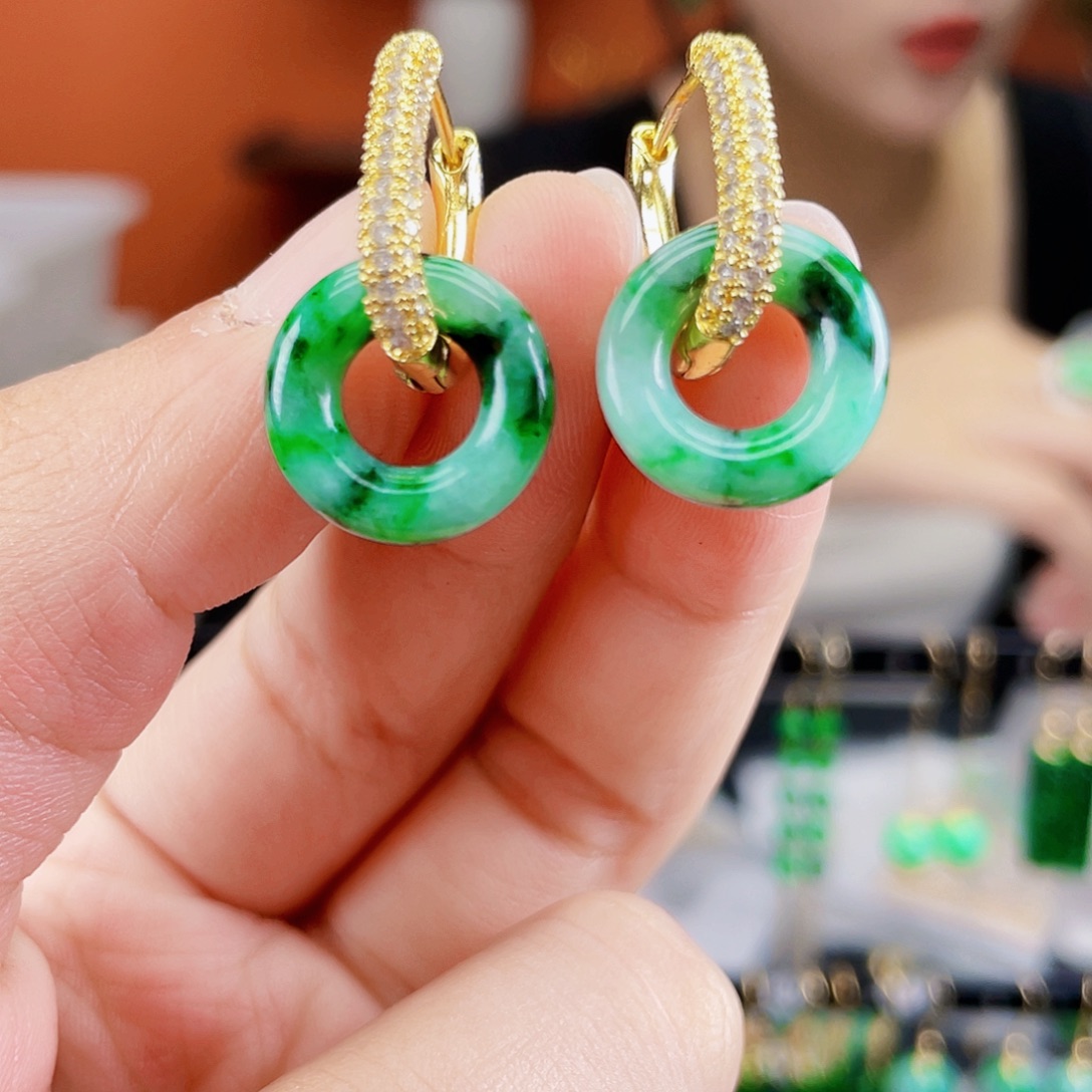 未镶嵌翡翠耳饰饰品