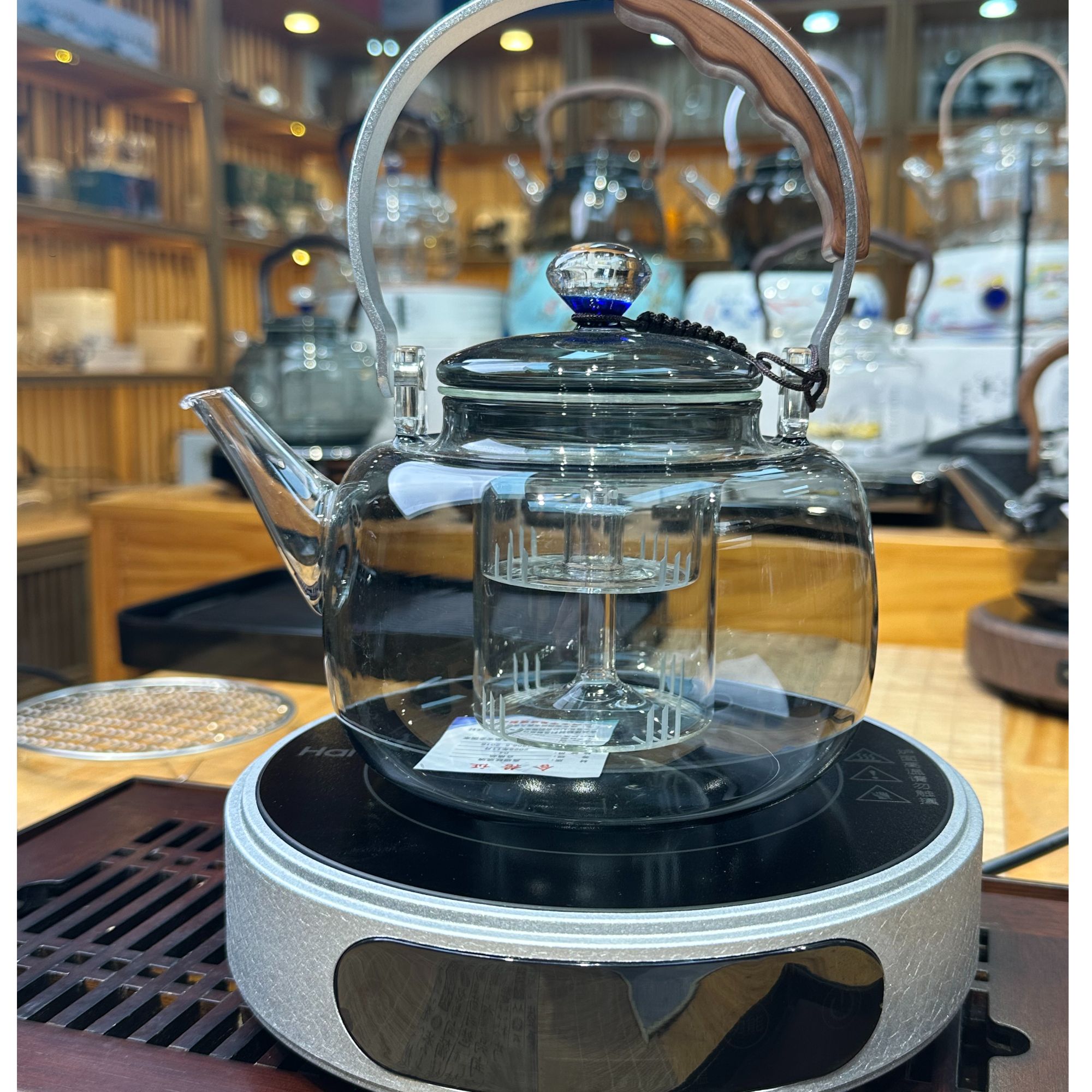 【莱欧茶具】电陶炉煮茶器用耐高温茶水分离电陶炉茶具提梁壶煮茶器