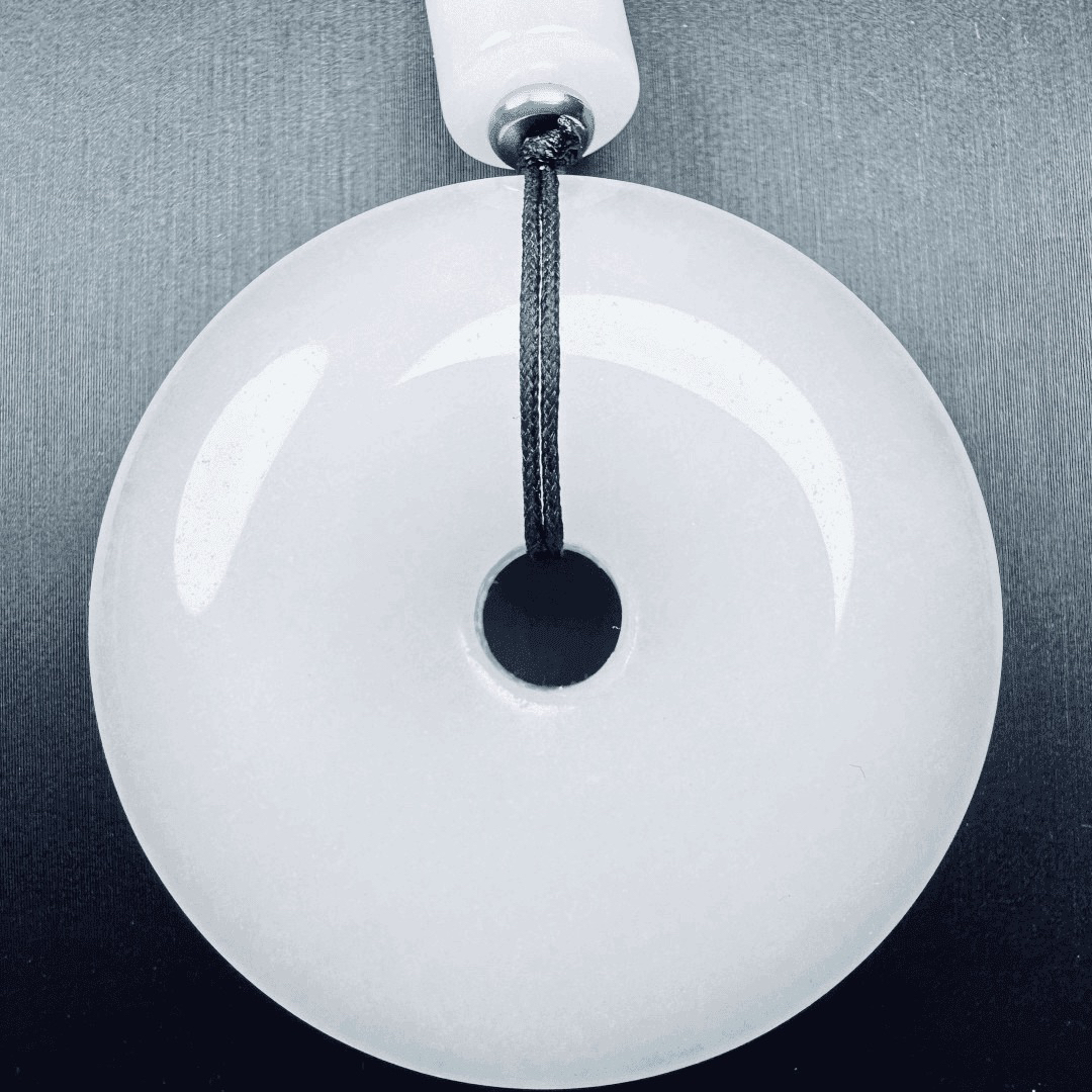 平安扣吊坠 正品天然新疆玉男女款白色百搭平安无事挂件项链挂件1