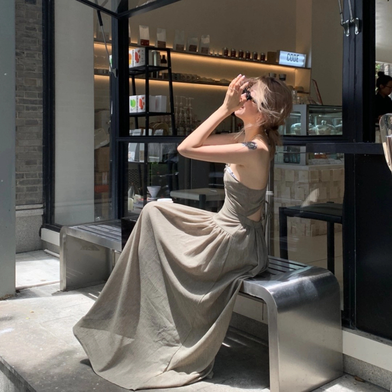 THREE GOOOD/三吉前男友战裙显瘦气质法式小众 连衣裙 SQ220178