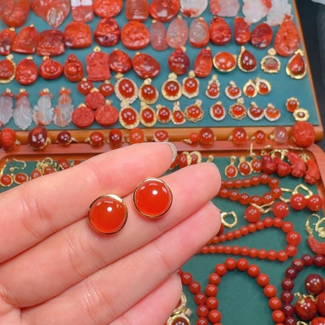 南红玛瑙南红银S925镶嵌