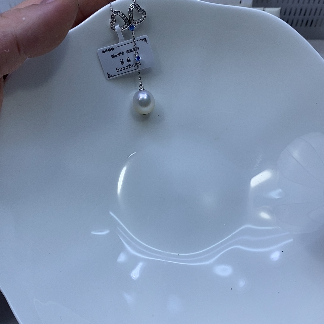 银S925镶嵌海水珍珠颈饰