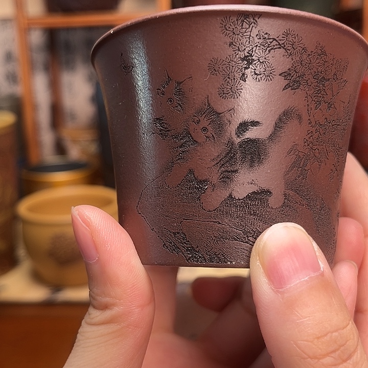 茶杯紫砂宜兴紫砂茶具正品