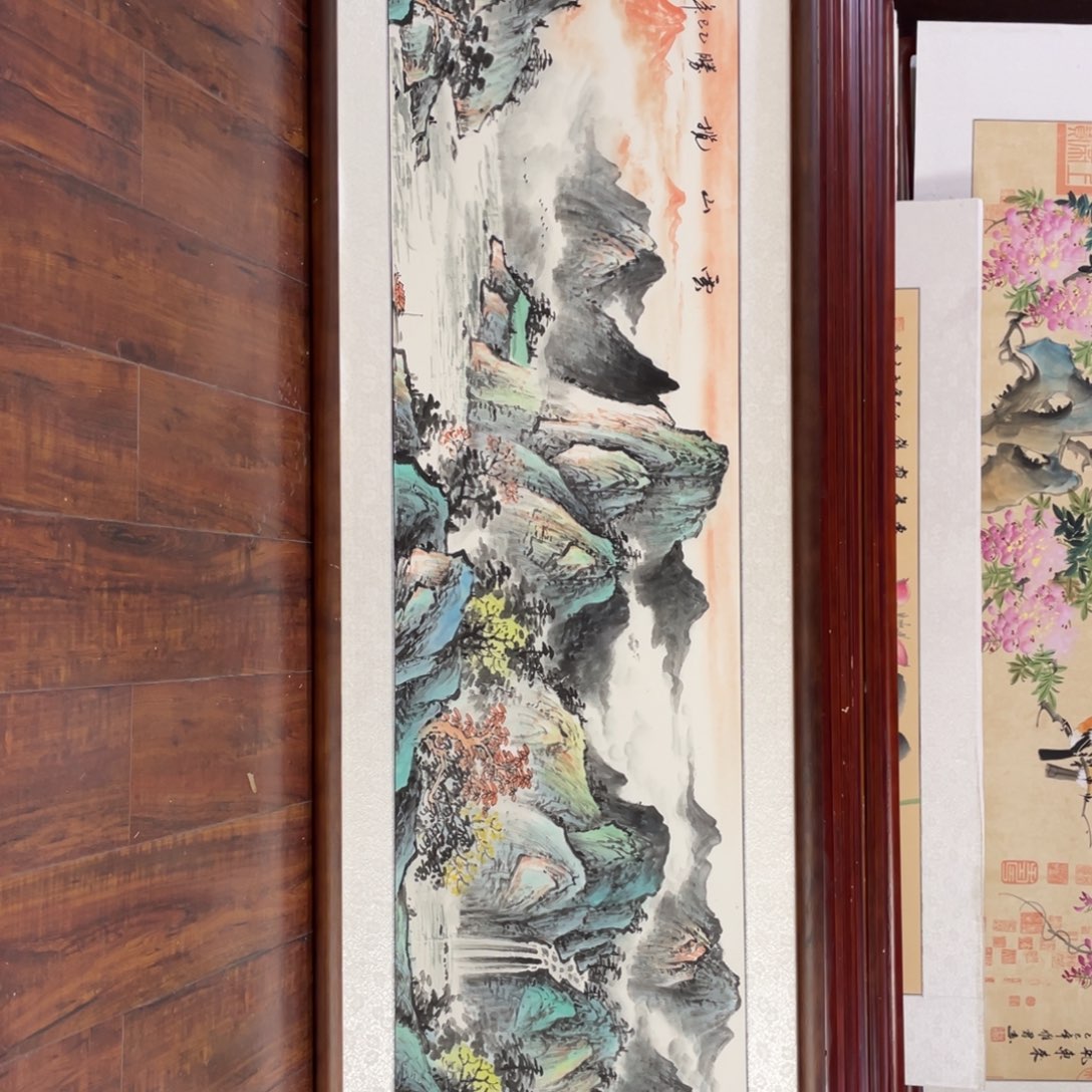 国画带框尺寸48*163厘米