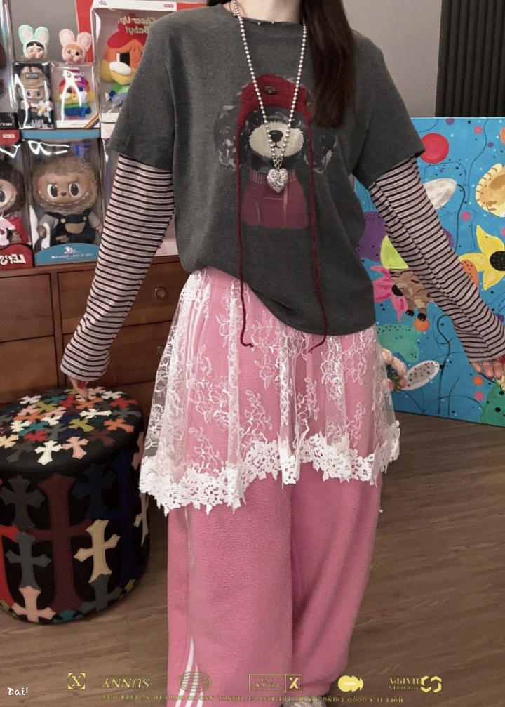 【王小小98700】白色蕾丝不规则下摆屁帘女百搭时尚