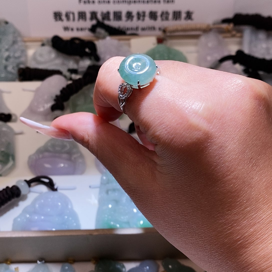 翡翠颈饰银S925镶嵌翡翠9