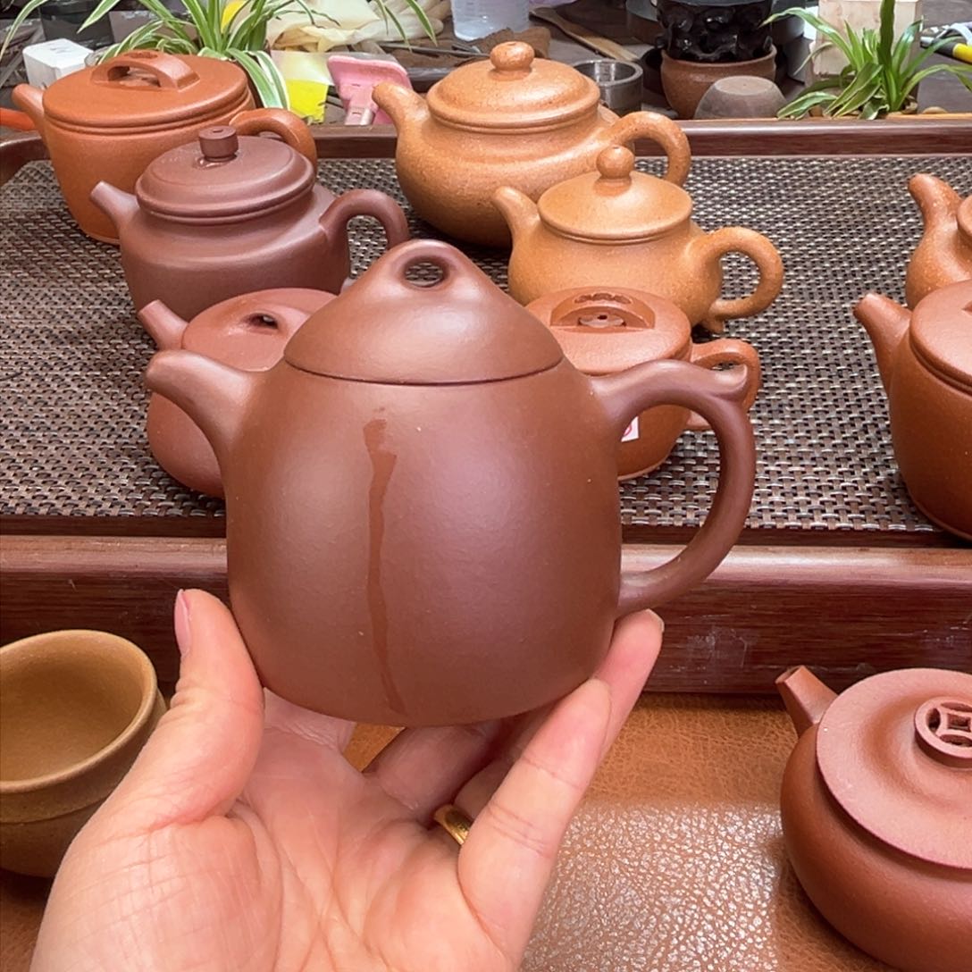 紫砂茶壶秦权220cc紫泥