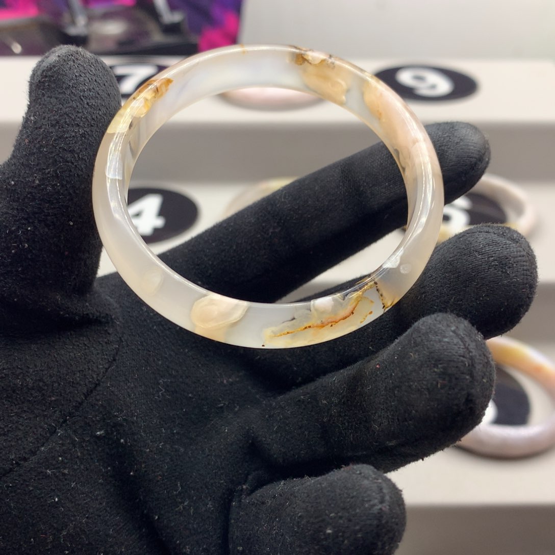 玛瑙/玉髓手镯合金执**秋