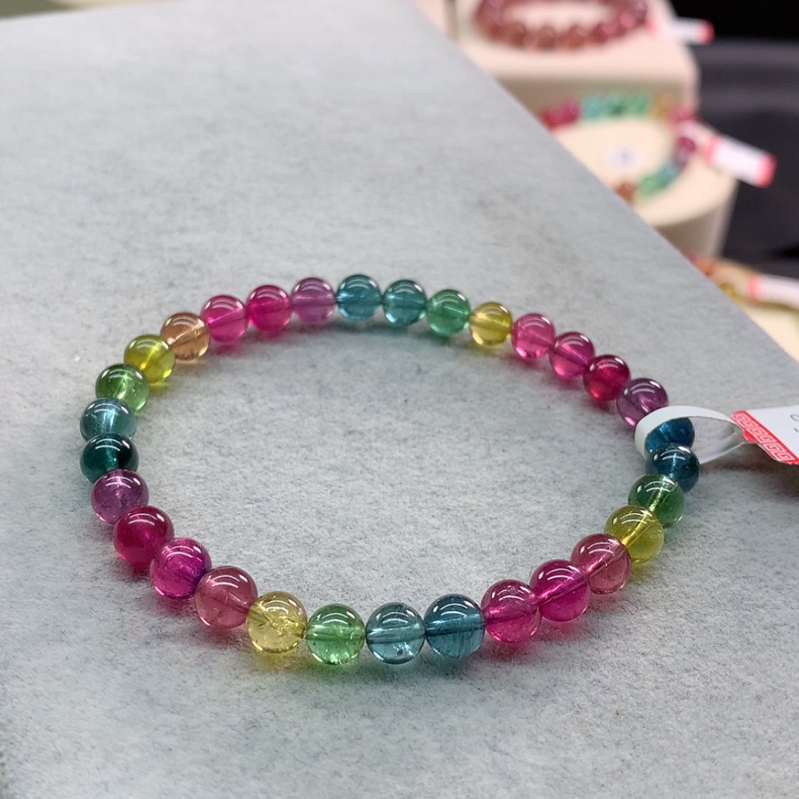 【闪购商品】手链未镶嵌碧玺碧玺荧光艳丽色标单圈6.3