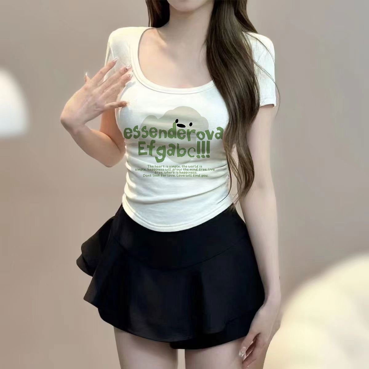 600-800纯棉辣妹修身百搭