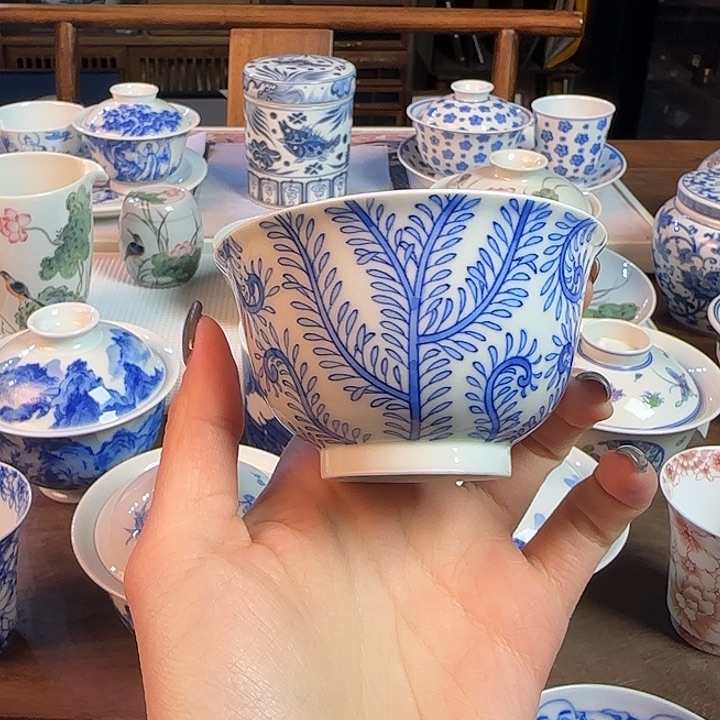 名窑口 竹林草堂主人杯放漏