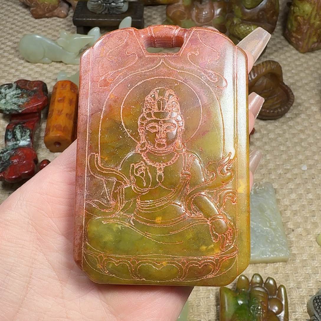 白玉菩提吊坠挂件