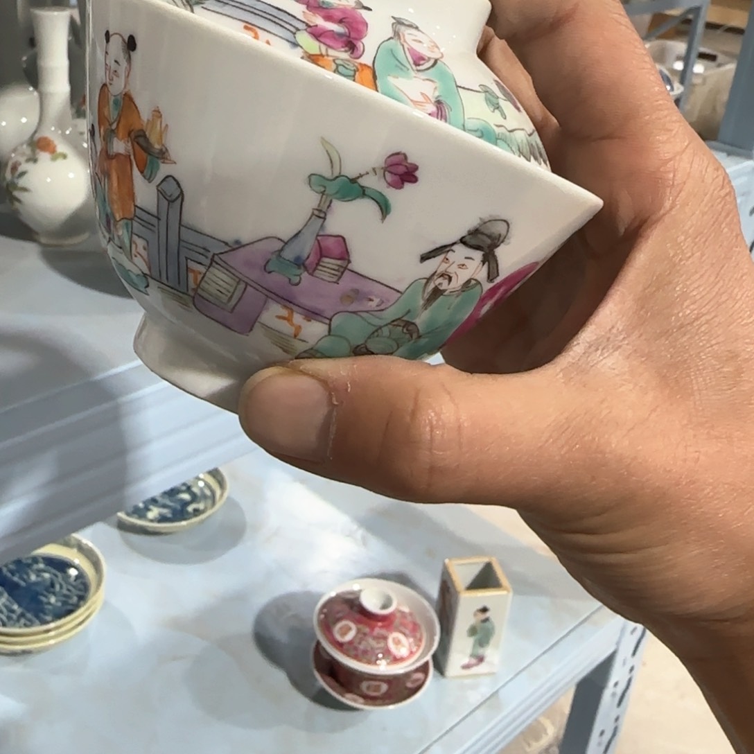 瓷片摆件手绘瓷器全部处理