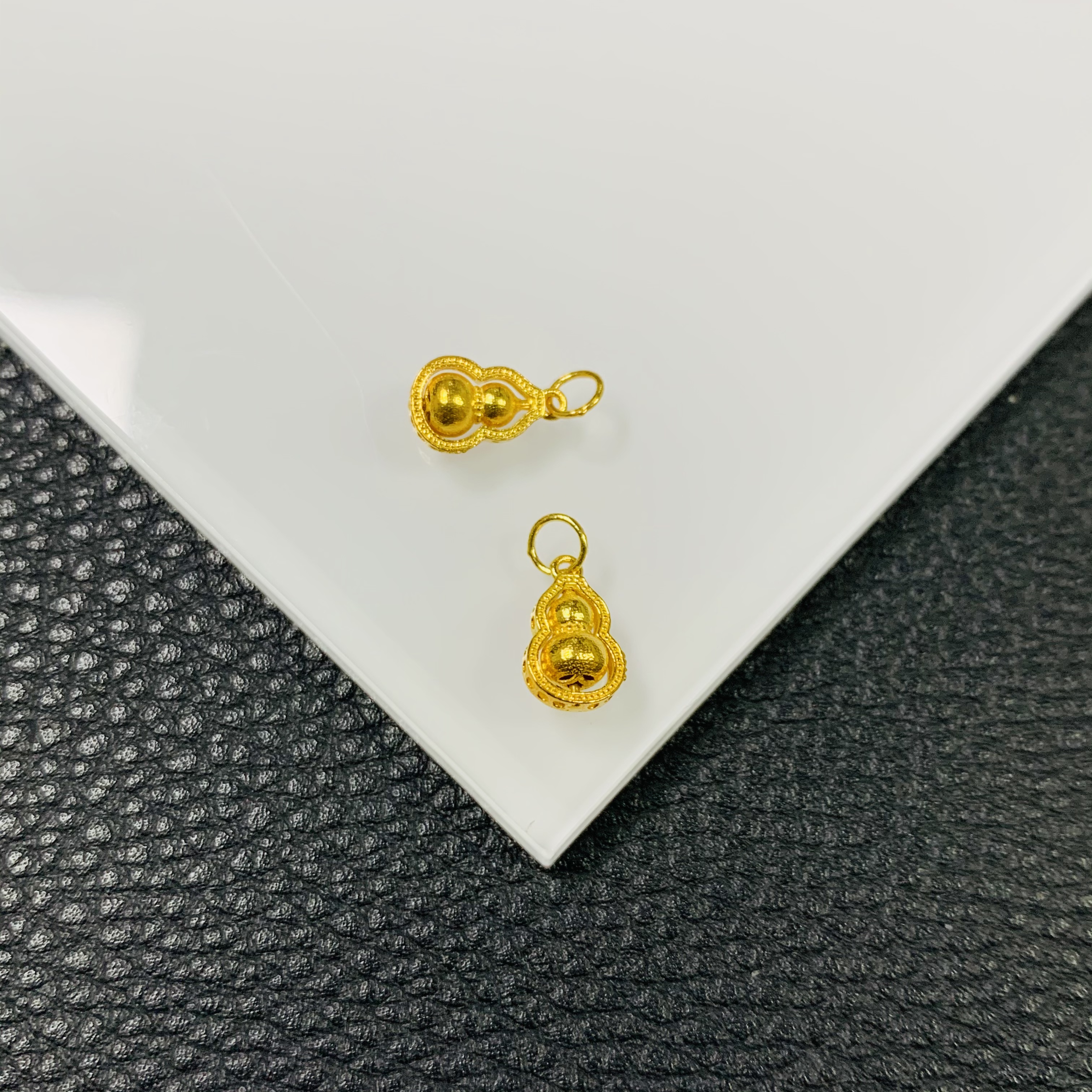 YZ4385-18K金9*5mm左右葫芦配件-JPF（多样性发其一）