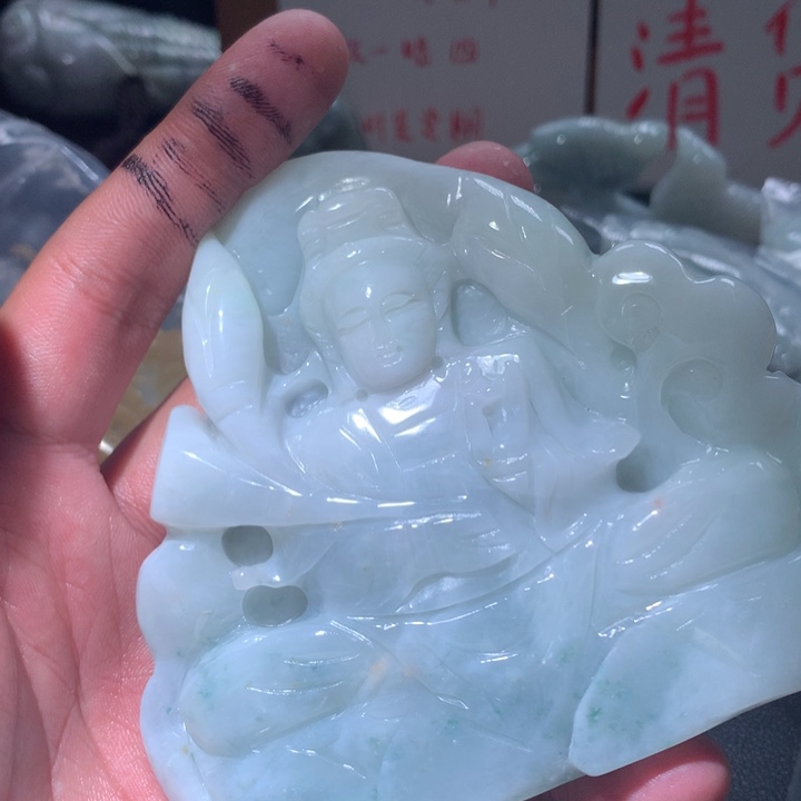 翡翠未镶嵌颈饰保真天然A货翡翠