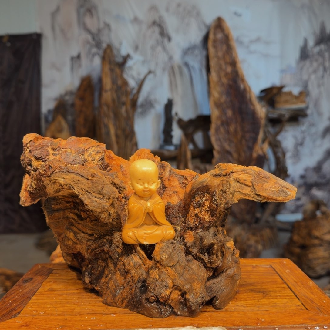 用***5木三丰琥珀木 天然摆件18