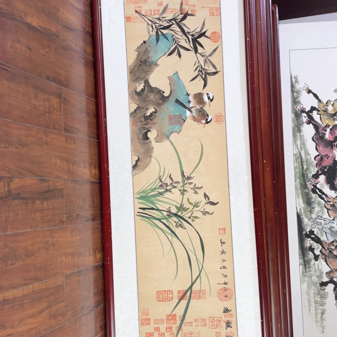 国画带框尺寸48*163厘米