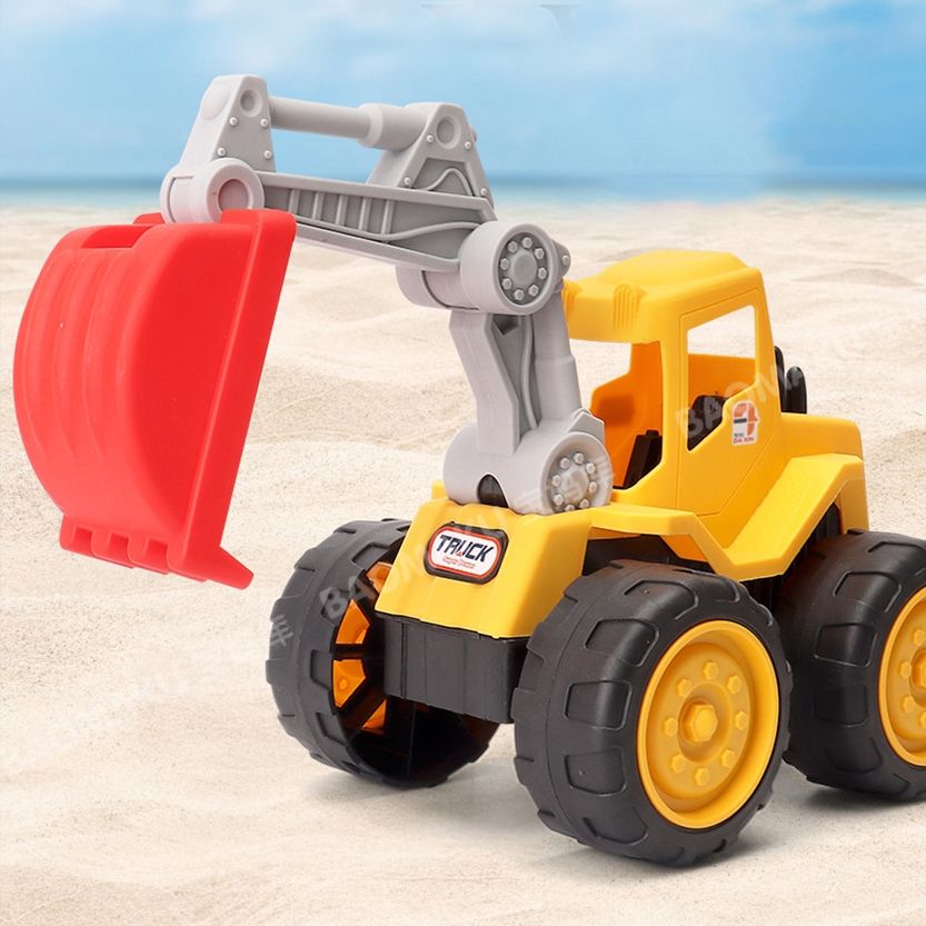 奇纯 沙滩工程车套装儿童挖机玩具车 男孩挖掘机铲车 翻斗车 推土机 挖土机 儿童玩具礼物