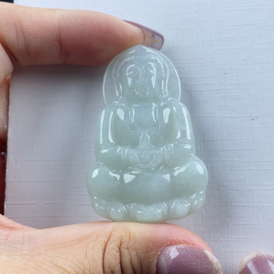 翡翠未镶嵌颈饰观音微瑕介意勿拍不退不换