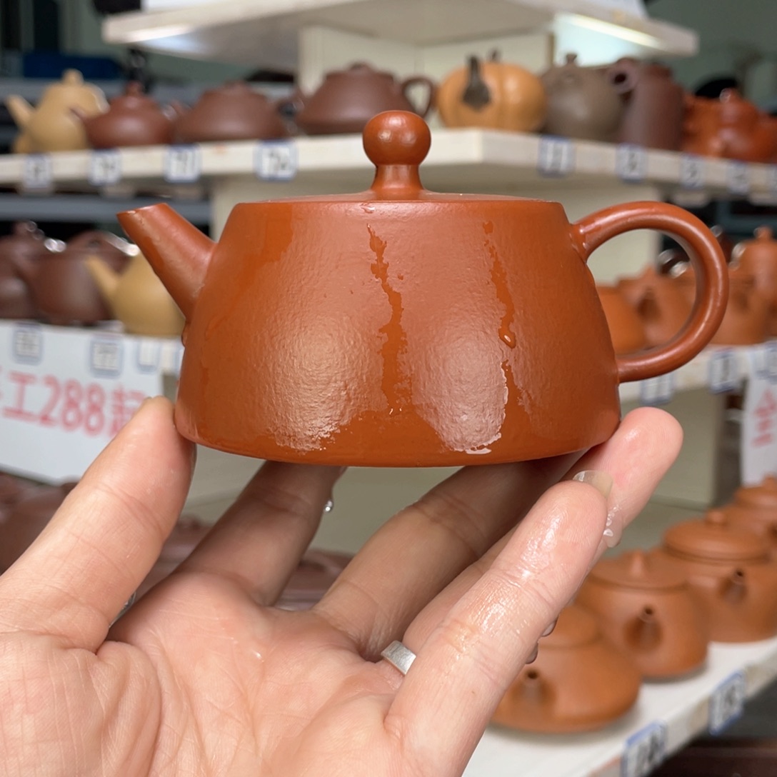 紫砂茶壶小煤窑朱泥全手工150毫升
