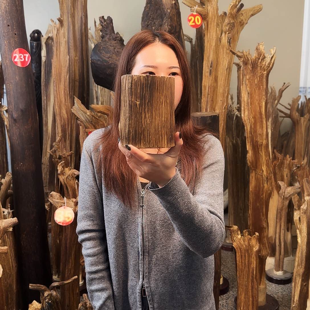 沉香摆件天然沉香原木摆件➕底座