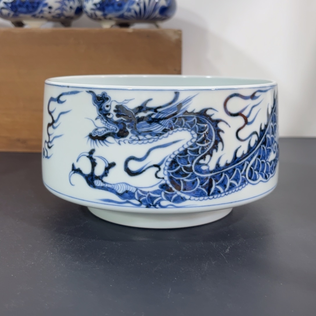 手绘仿元铠甲龙马蹄水洗