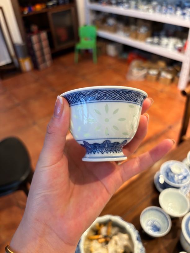 景德镇陶瓷玲珑高脚杯