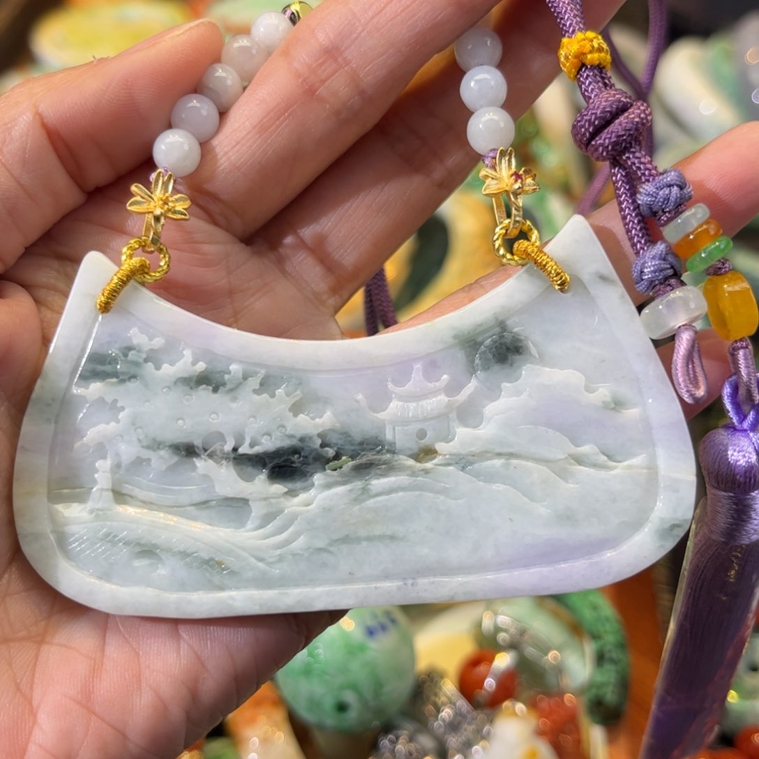 翡翠颈饰未镶嵌待编款默认微瑕