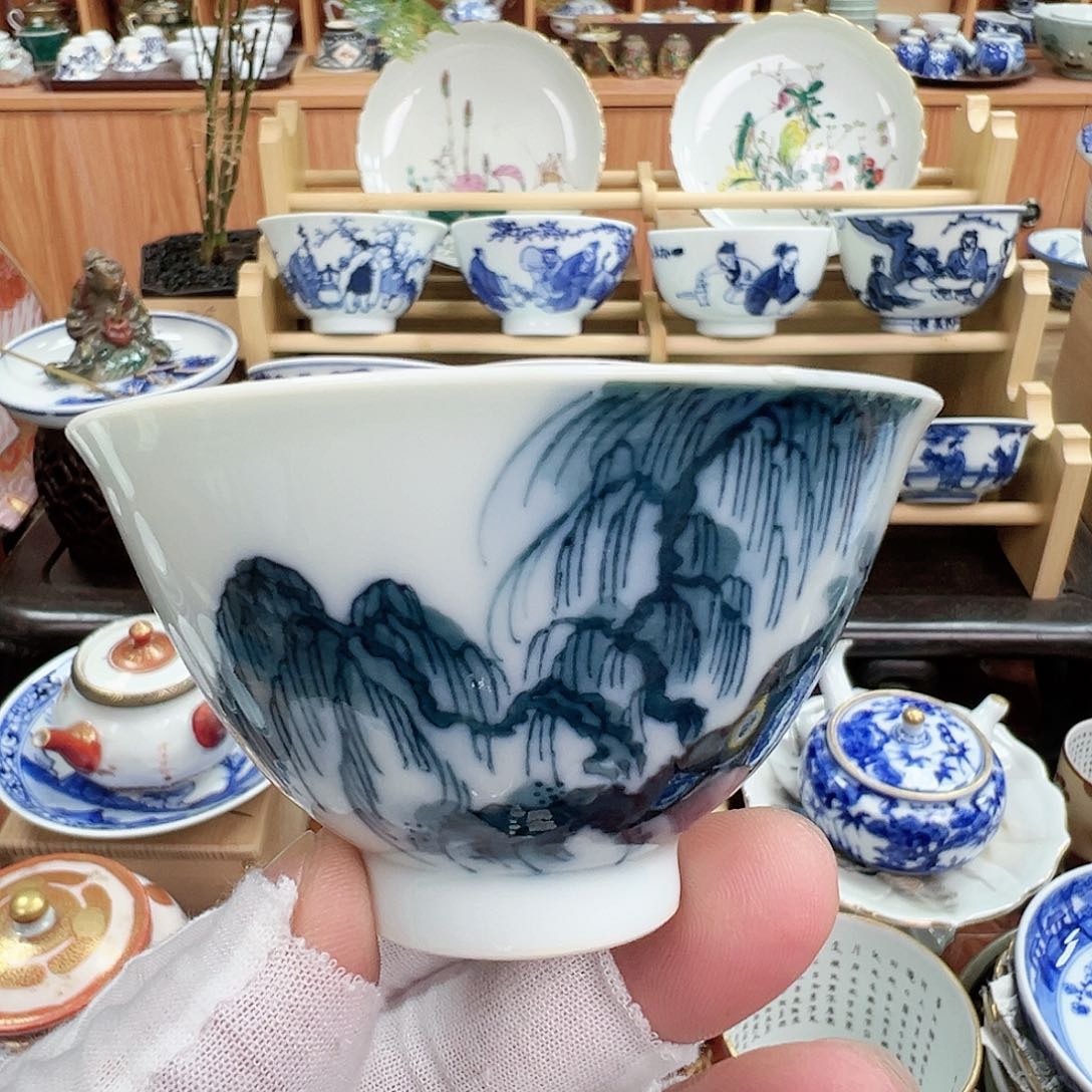 柴窑茶具茶杯茶壶小盘子