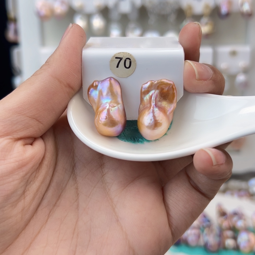 淡水珍珠耳饰银S925镶嵌