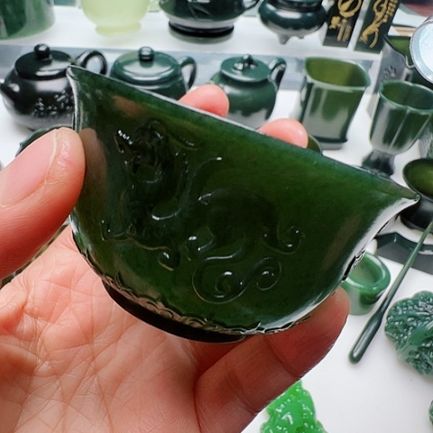 和田玉（青玉）挂件未镶嵌