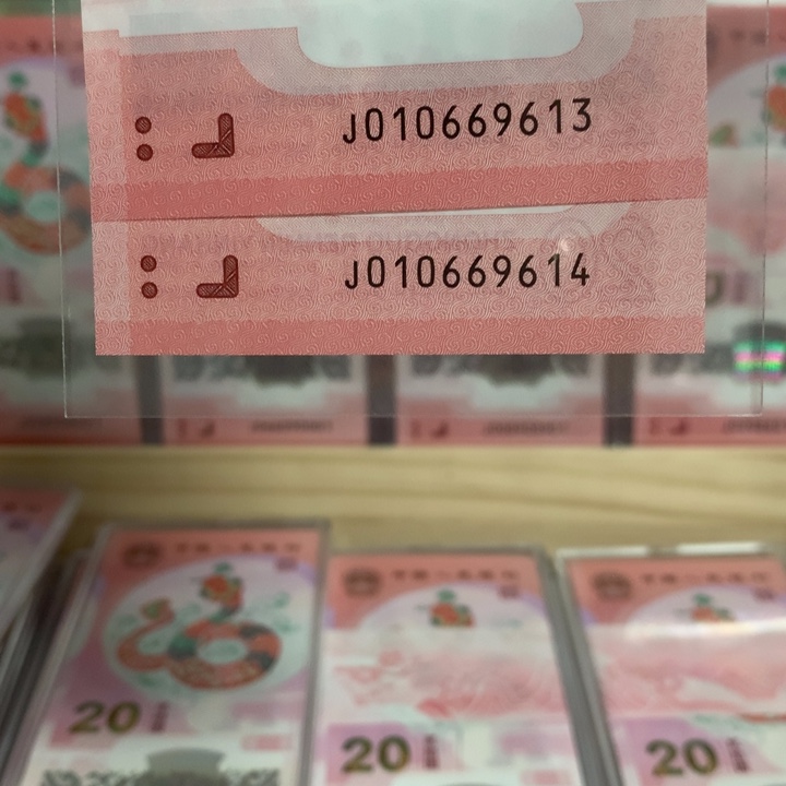 塑料小蛇钞号码尾1314