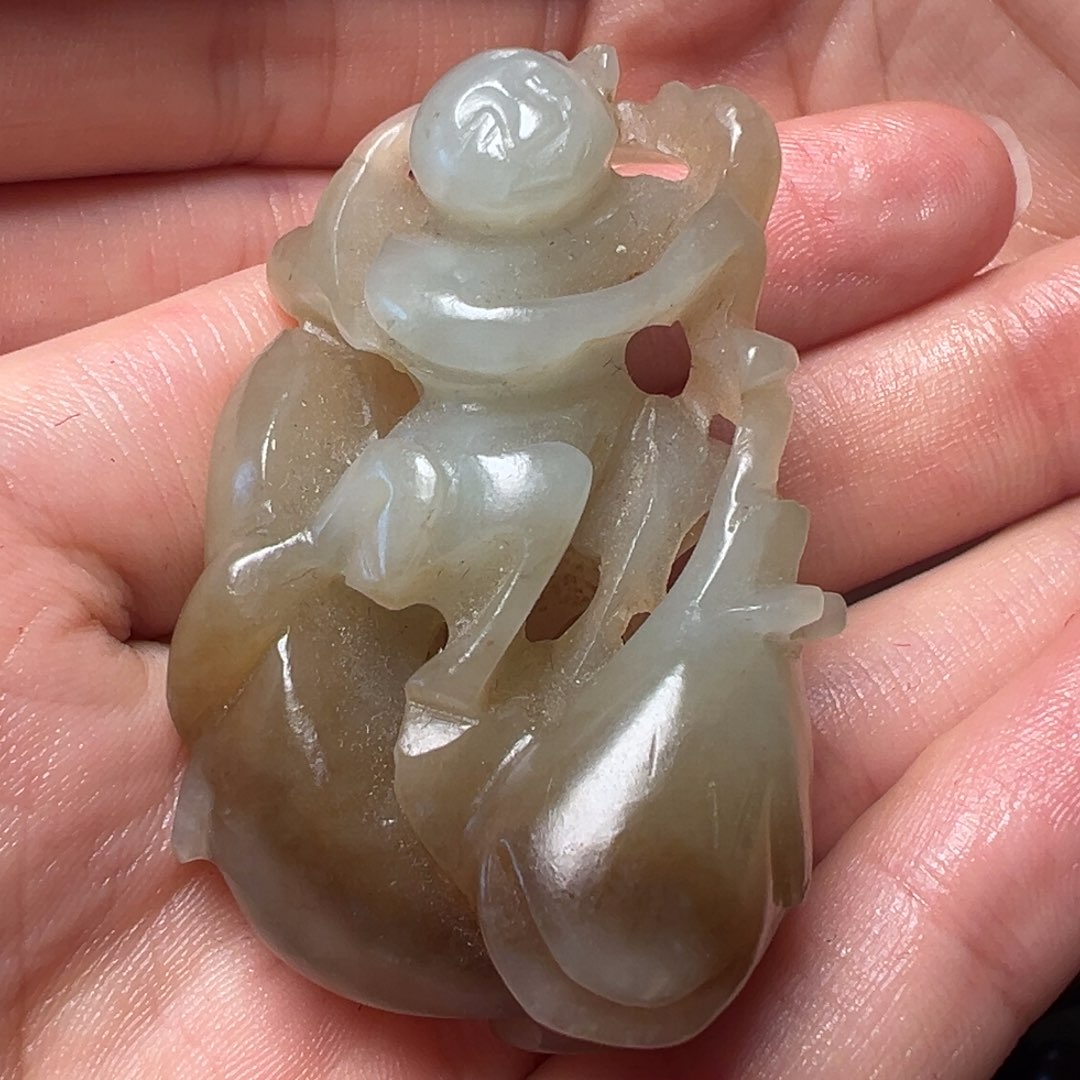 和田玉未镶嵌吊坠(不含链)