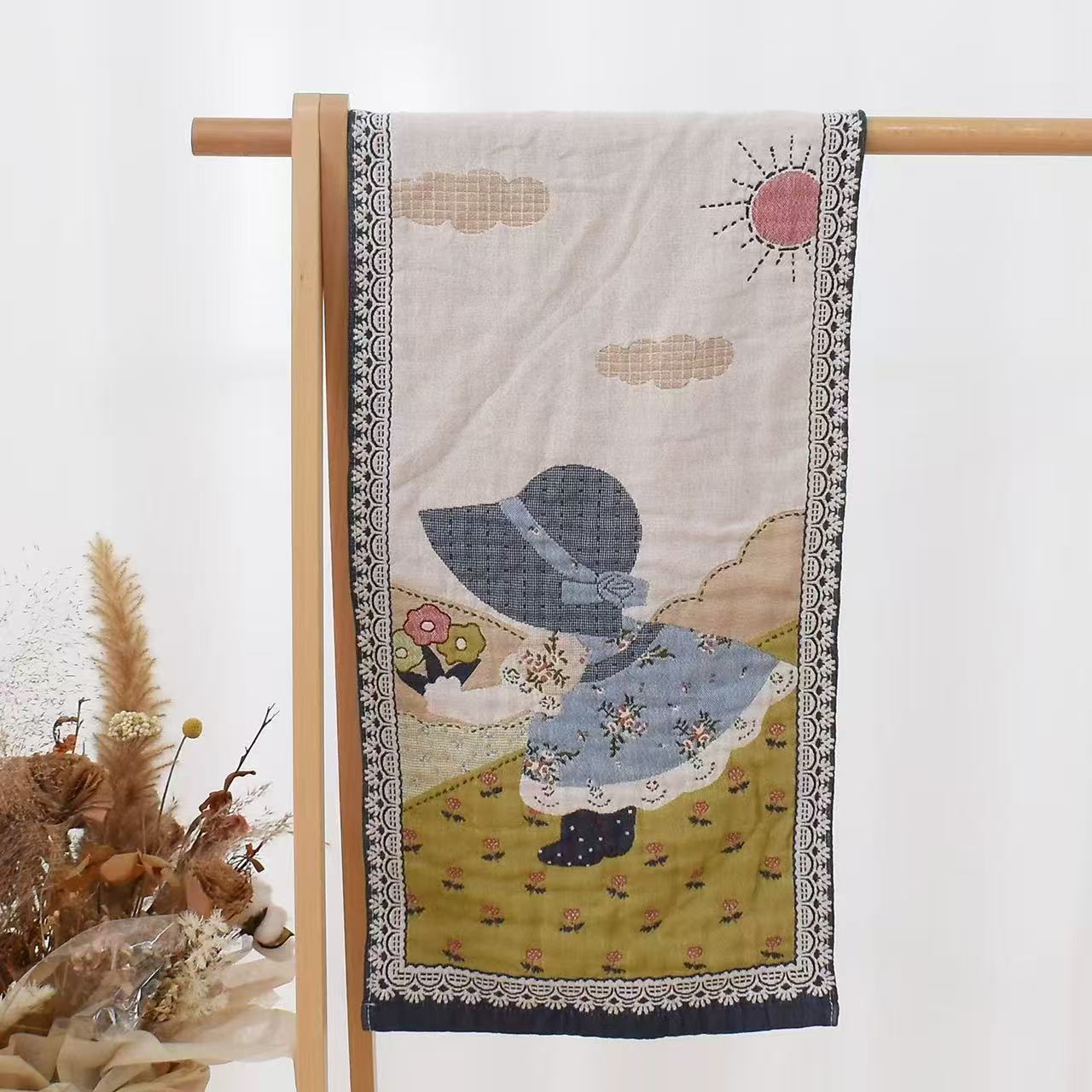 高端四层罗布麻纱布毛巾柔软舒适可用于洗脸洗澡擦手A类无荧光