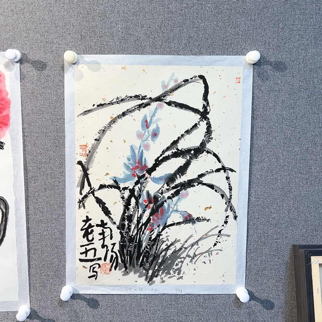 国画红袍画院手绘作品