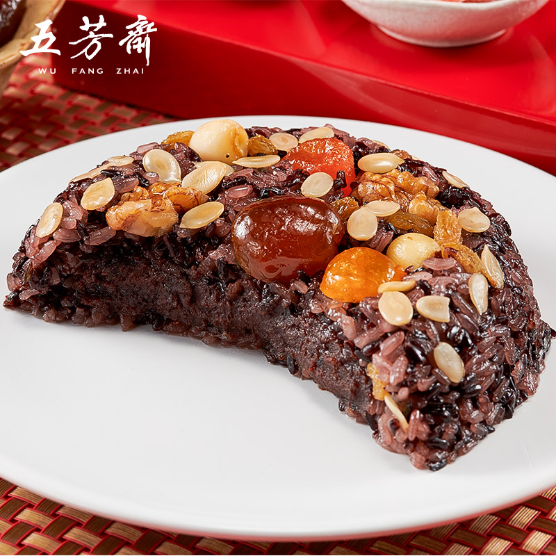 五芳斋白糯米八宝饭盒紫糯豆沙3盒装-D