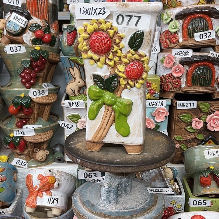 紫砂花盆粗陶材质多肉花盆