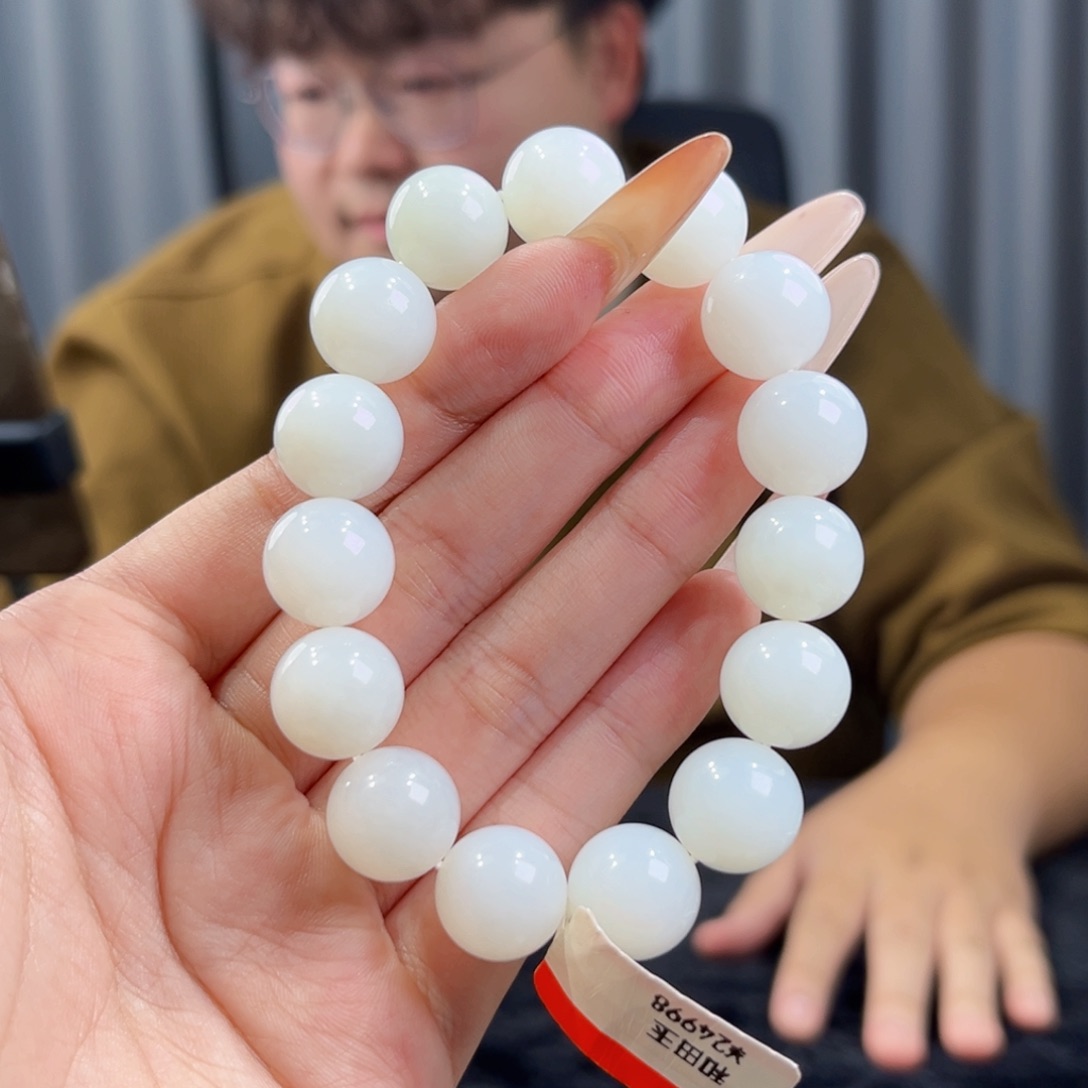 和田玉未镶嵌手串天然和田玉新疆且末天泰料手串14